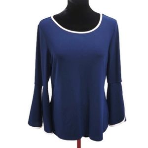 🇨🇦 Laura Navy Blouse M